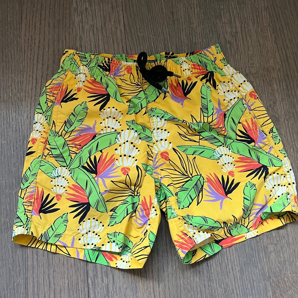 Vilebrequin Kids Yellow Tropical Swim Shorts